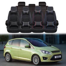 For Ford C-Max Hatchback Car 5 Seat Cover Full Set Front & Rear Leather Cushion