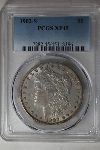 1902-S  $1  PCGS  XF45   Morgan Silver Dollar, Miss Liberty Head Dollar