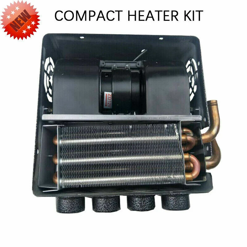 Kit de interruptor de velocidad de tubo de cobre calentador compacto universal 12V para auto camión debajo del tablero Foto 2 de 4