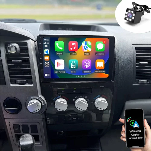 10.1" For Toyota Tundra 07-13 Sequoia 08-18 Carplay Car Stereo GPS BT Radio WiFi - Picture 1 of 17