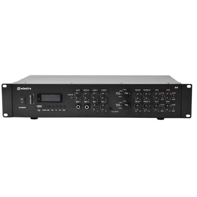 Adastra A4 4 Kanal Stereo PA Verstärker, 4x 200W, 4Ohm mit Bluetooth
