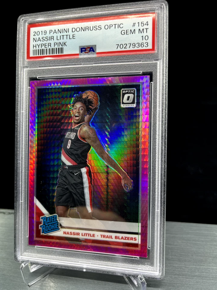 2019 NASSIR LITTLE ROOKIE - Panini Donruss Optic - Hyper Pink RC - PSA 10 #154 - Image 2 of 4