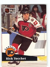 1991-92 Pro Set Rick Tocchet Philadelphia Flyers Captain Hockey Card
