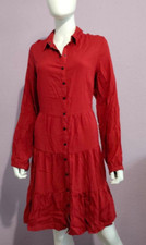 Bonprix Maroon Tiered Shirt Dress Size 18 RRP £40
