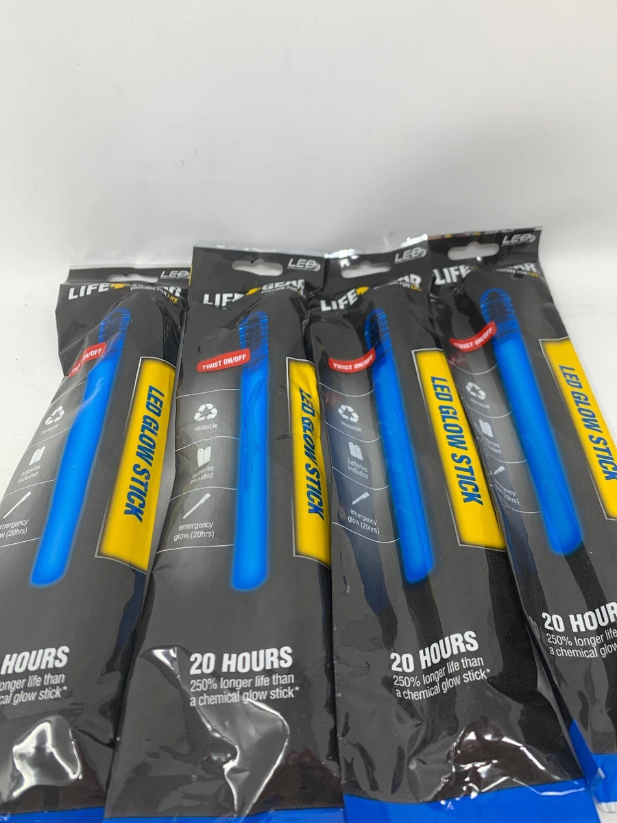 A Bundle Of 4 Blue Life Gear LED Reusable Glow Sticks