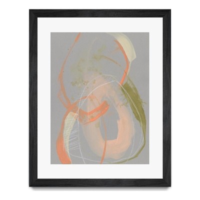 Giant Art 24x32 Pastel Loops I Matted and Framed in White