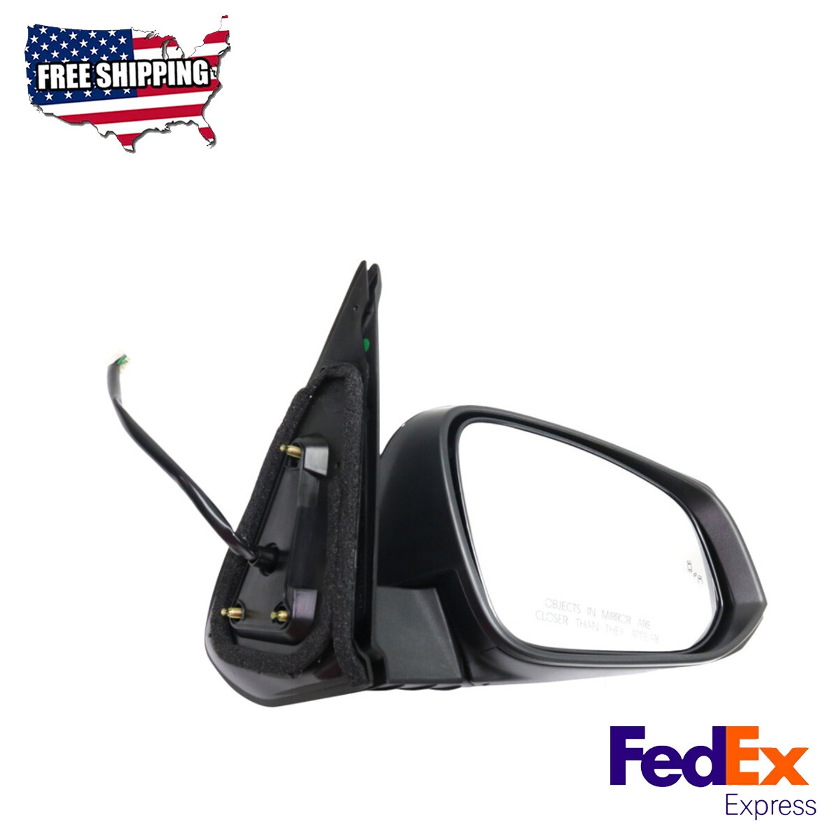 Mirror Paintable Power Glass Heated Passenger Side Fits 2016-2023 Toyota Tacoma