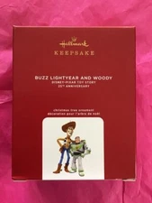 Hallmark Keepsake Ornament 2020 Disney Buzz Lightyear and Woody Toy Story 25th