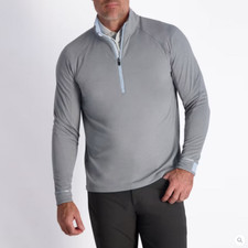 New Zero Restriction Z425 1/4 Zip Pullover Grey Heather/Skyway Pick Size