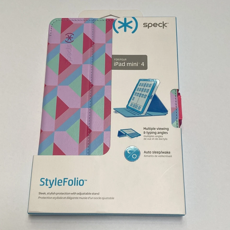Speck Stylefolio Tablet Case iPad mini 4 Playa Geo Fuchsia Beaming Orchid Pink - Image 2 of 4
