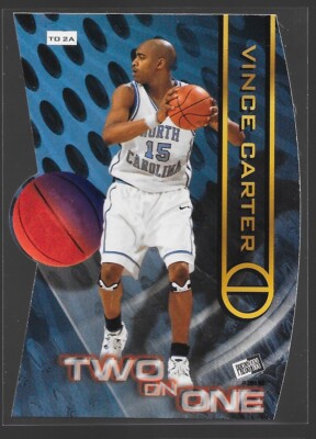 1999 Press Pass VINCE CARTER & STEVE FRANCIS Two on One Insert Die Cut
