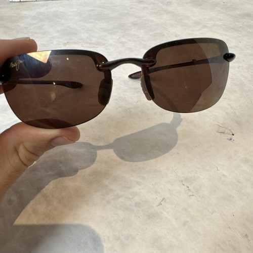 Maui Jim Rimless Sunglasses MJ Sport Sandy Beach MJ408-10, Brown, Japan