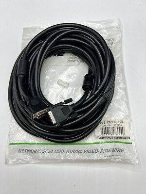 InLine DVI-D Kabel, schwarz,10m DVI-D Digital, 2x Ferrite, DUAL LINK  