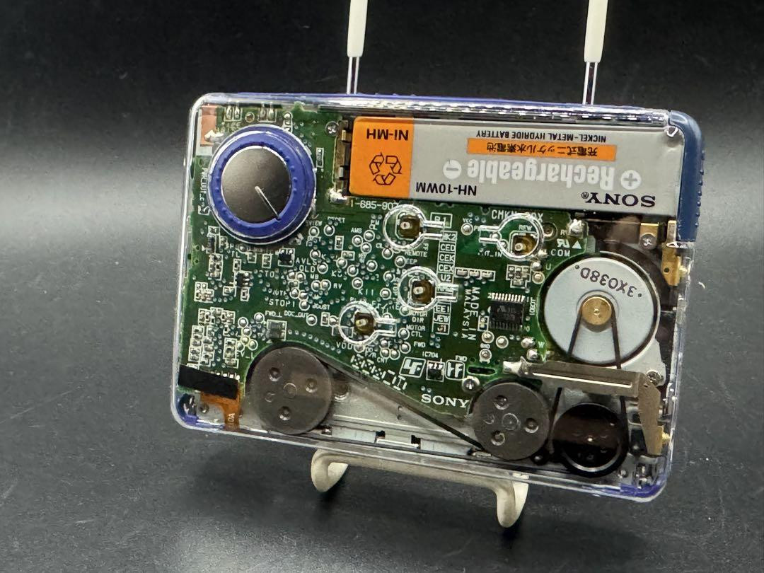 カセットウォークマンSONY WM-EX631透明カバー「整備済み、完動超美品」 カセットウォークマンSONY WM-EX631透明カバー「整備済み、完動