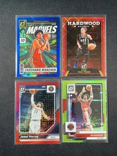 2024-25 Panini Donruss Trae Young Zaccharie Risacher /75 Red Blue RC Lot*4 BN02