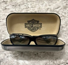 Harley-Davidson Wrap Sunglasses HDS 007 Black Frame Gray Tinted UV400 Logo