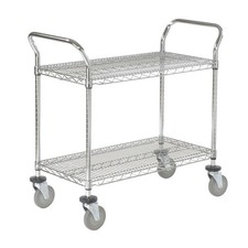 Nexel Wire Utility Cart 2 Shelves 800 Lb. Capacity 36"L x 18"W x 38"H