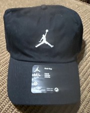 Jordan Hat Club Cap Strapback M / L Black White Jumpman Nike Unstructrured Adult