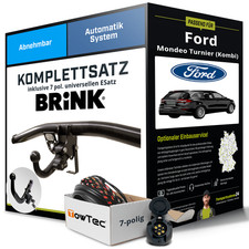 Für FORD Mondeo Turnier V CF Anhängerkupplung abnehmbar +eSatz 7pol uni 14- NEU
