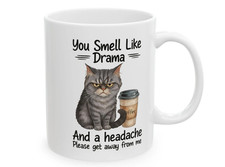 Taza Drama Divertido Gato Café Cerámica Regalo Drama Taza Gres Taza, Regalo, Viaje