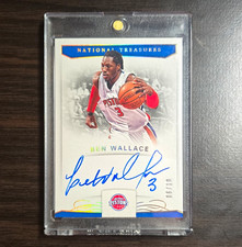 Panini National Treasures 2017-18 Ben Wallace Auto 06/10 S-BWL Pistons