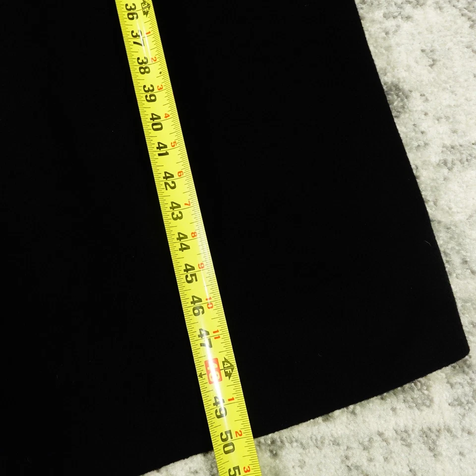 Saks Fifth Avenue 100% Cashmere Wool Coat Belt 44R Black Trench Overcoat  - Image 4 of 4