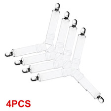 4Pcs/Set Adjustable Bed Sheet Grippers Belt Fastener Bed Sheet Clips Mattress Co