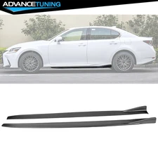 Fits 13-20 Lexus GS200t GS300 GS350 Side Skirts Rocker Panel Matte Black PP
