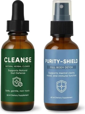 Wellvia Purity Shield Gut Cleanse Walnut Wormwood Ginger for Health