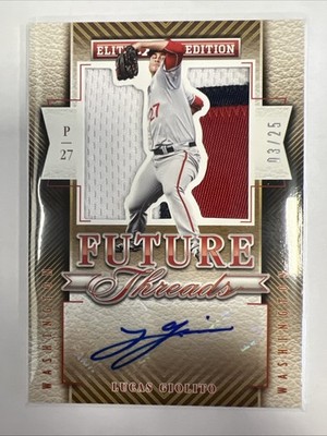 2015 Elite Extra Edition EEE Lucas Giolito Patch Autograph #d /25 Auto 