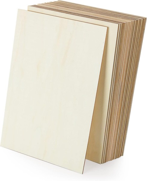 24 StüCk Sperrholzplatten 300 X 200 X 2 Mm, Holzplatten Zum Basteln 2Mm,-image