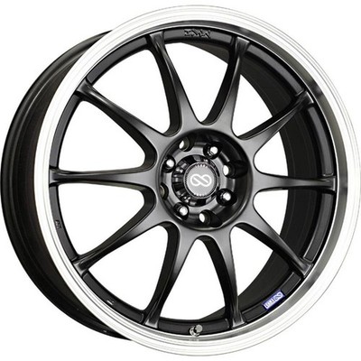 Enkei J10 17x7 4x100/114.3 42mm Offset 72.62mm Bore Dia Matte Black w/ Machined