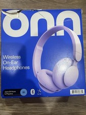 Wireless On-Ear Headphones W/ Built In Microphone Lilac Purple Open Box New