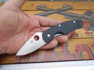 Spyderco Persistence Pocket Knife Liner Lock Plain Edge Blade G10
