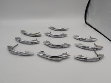 Lot 10 1940s 1950s MCM Kitchen Cabinet Drawer Chrome Handles Pulls Vintage