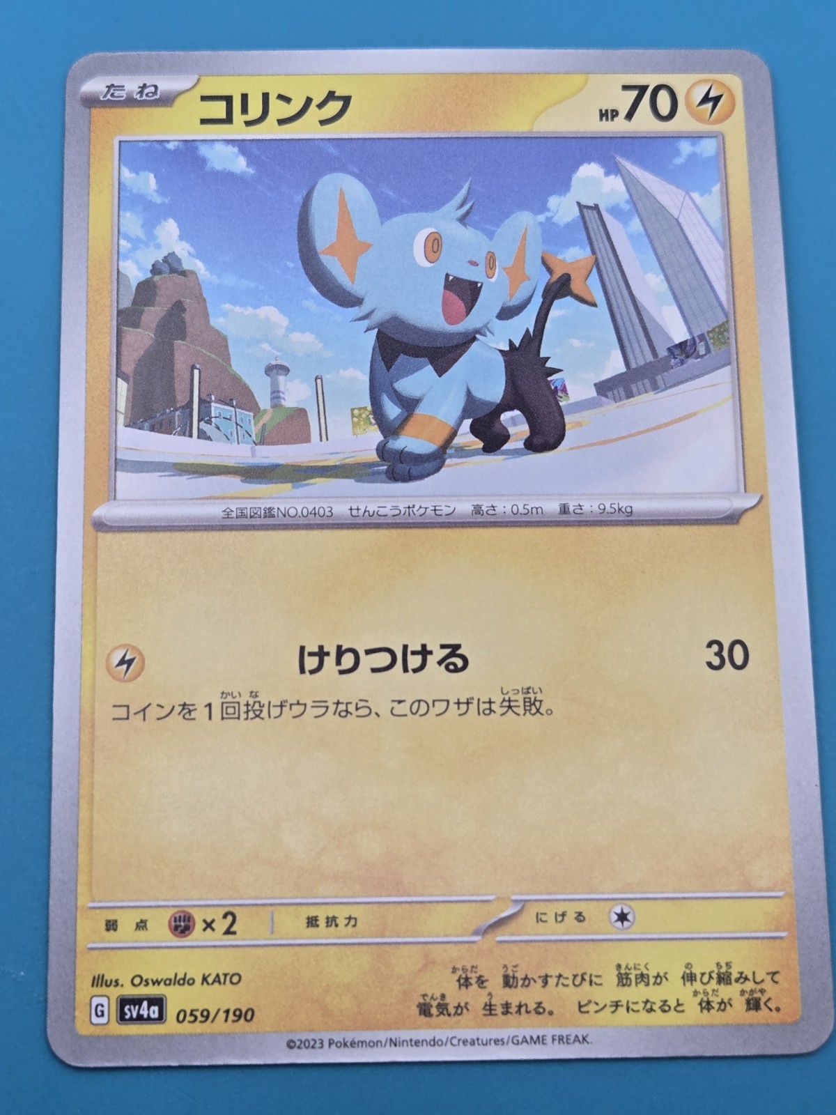 Shinx 059/190 Reverse Holo Shiny Treasure ex Pokemon Japanese Near NM