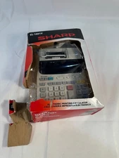 Sharp 2 Color Electronic Printing Calculator EL-1801V Damaged Box