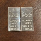 ECGS 1/2 Gram .999FS Silver Bullion Bar Limited Mintage 300k – Set of 2