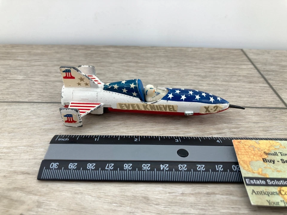 Vehículo de acrobacias diecast de juguete ideal Evel Knievel Skycycle X-2 1976 de colección raro Foto 2 de 4