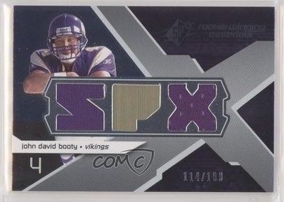 2008 SPx Dual Jersey Letters Numbered to 199 114/199 John David Booty RC 0t18