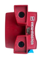 Vintage GAF View Master Viewer Red  White Model with Blue Handle