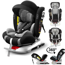 Siège Auto Bébé ISOFIX 360° I-SIZE R129 0-12 Ans Inclinable SIP Auvent