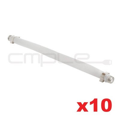 Flat Cord F Type Coaxial Cable Jumper 8'' In Type F TV Antenna Extender 10 PCS