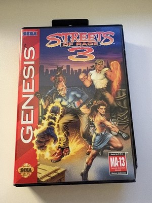 Streets Of Rage 3 Sega Genesis box and game no manual