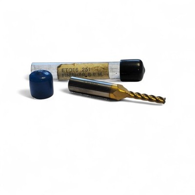 FINISHER S.E.M. ETO16 .251 USA 1/4'' 6-FLUTE TiN COATED PRECISION FINISH END MILL