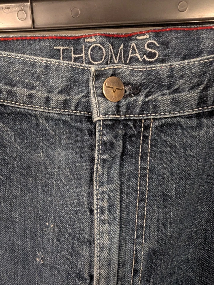 Kimes Ranch Thomas Jens Mens 38x32 Medium Wash Western Cowboy Made In USA - Image 2 of 4