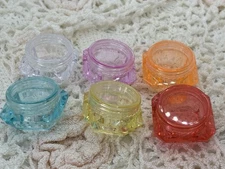 15 total Colorful Hexagonal Cosmetic Jars