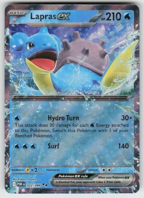 Lapras ex 022/088 Double Rare Perfect Order Pokemon Holo Near Mint