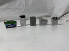 Lot Of 5 Lighters Pacific, Bentley, Mastercraft,scripto See Details