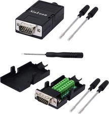 2 PCS VGA DB15 Solderless Connector 3 9 DSUB 15 Pin 3 Row Breakout Male Case